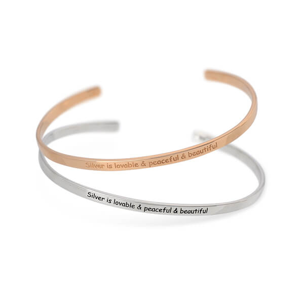 SAINTS シルバーペアバングル