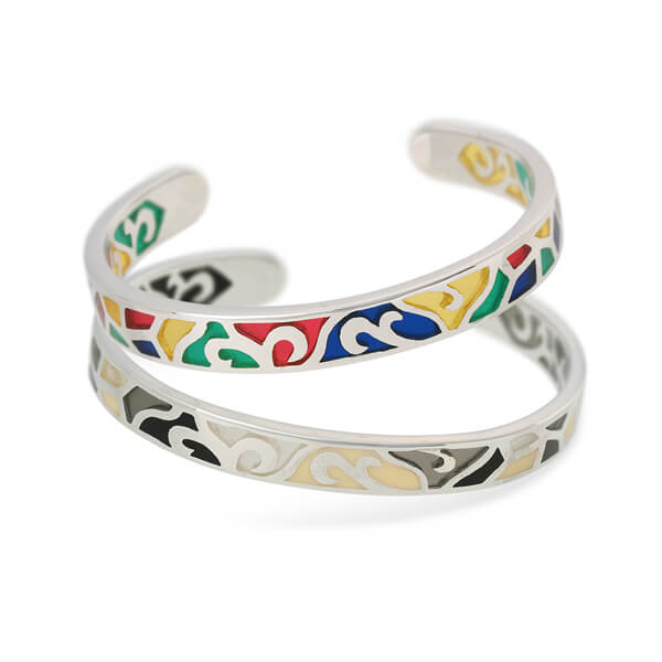 SAINTS シルバーペアバングル