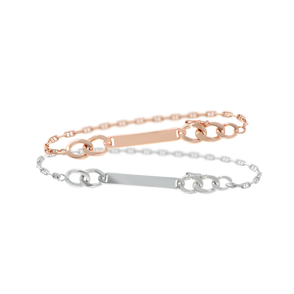 Sweet Rose シルバーペアブレスレット