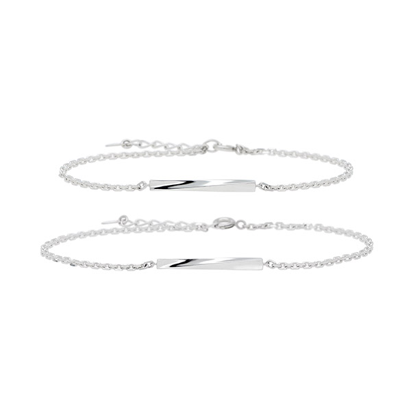 シルバーペアブレスレット