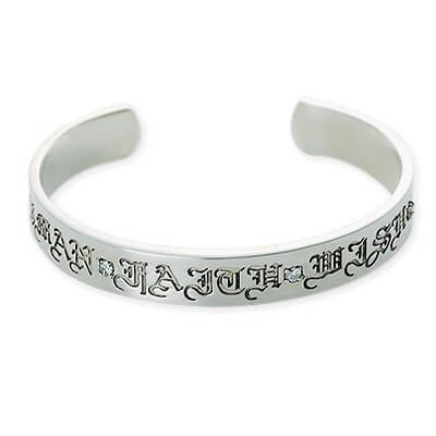 SAINTS シルバーバングル