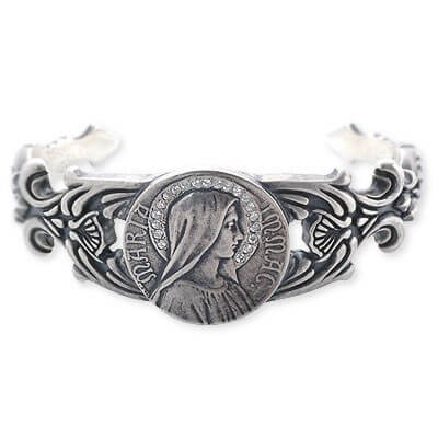 SAINTS シルバーバングル