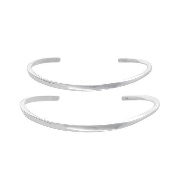 シルバーペアバングル