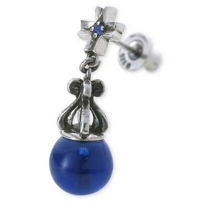 SAINTS シルバースタッドピアス(片耳用)