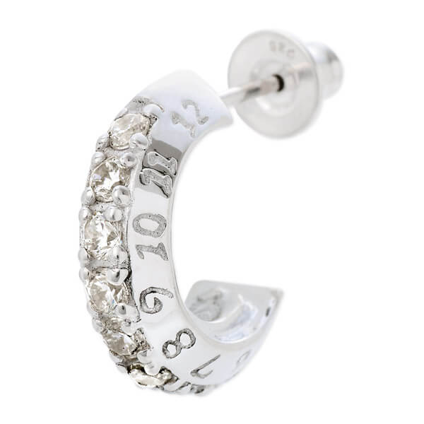 SAINTS シルバーフープピアス(片耳用)