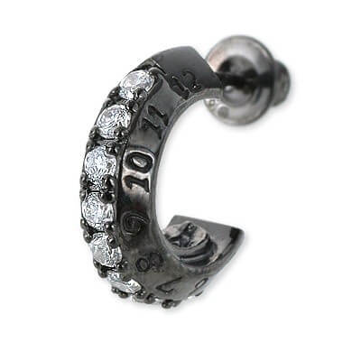 SAINTS シルバーフープピアス(片耳用)