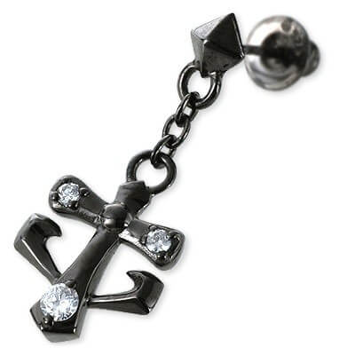 SAINTS シルバースタッドピアス(片耳用)