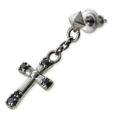 SAINTS シルバースタッドピアス(片耳用)