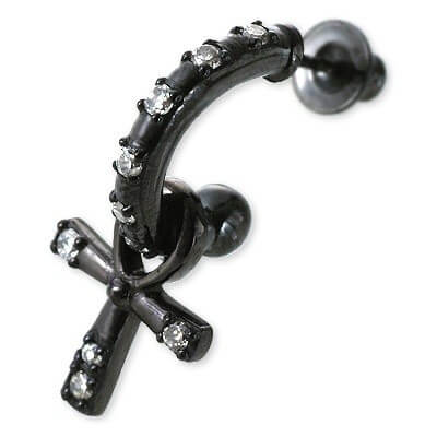 SAINTS シルバーフープピアス(片耳用)