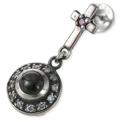 SAINTS シルバースタッドピアス(片耳用)