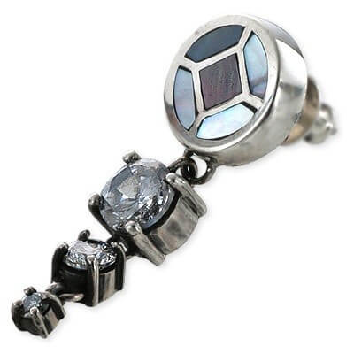 SAINTS シルバースタッドピアス(片耳用)