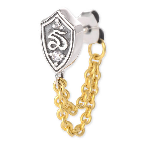 SAINTS シルバースタッドピアス(片耳用)