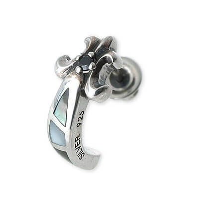 SAINTS シルバースタッドピアス(片耳用)