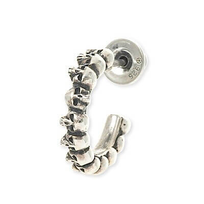 SAINTS シルバーフープピアス(片耳用)