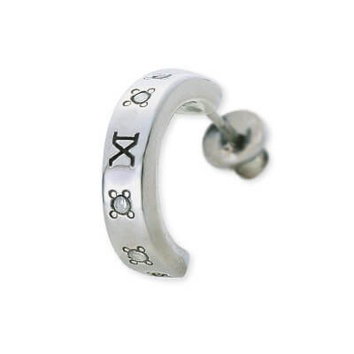 SAINTS シルバーフープピアス(片耳用)