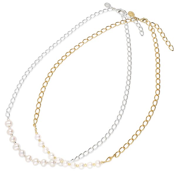 SAINTS 淡水パールペアネックレス