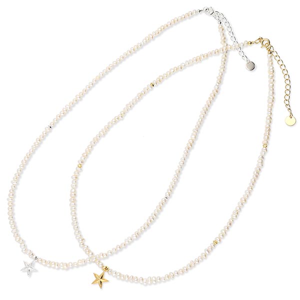 SAINTS 淡水パールペアネックレス