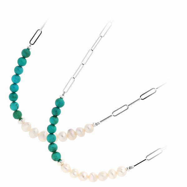 SAINTS 淡水パールペアネックレス