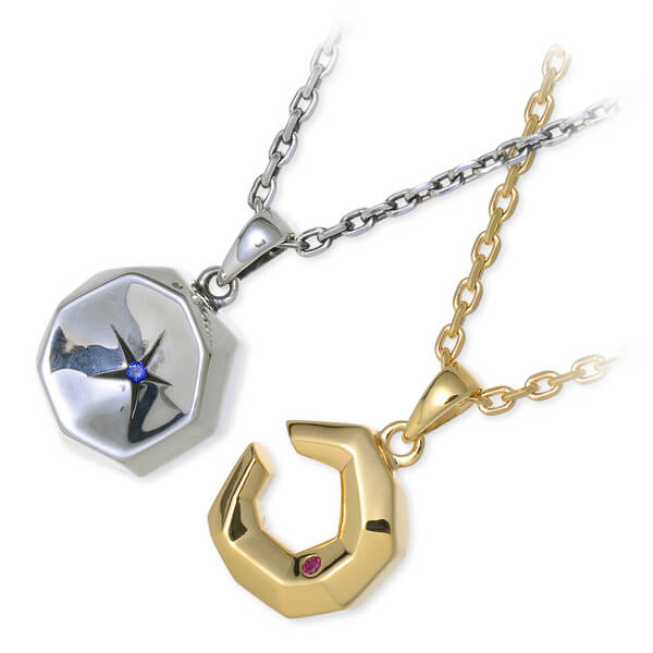 SAINTS シルバーペアネックレス