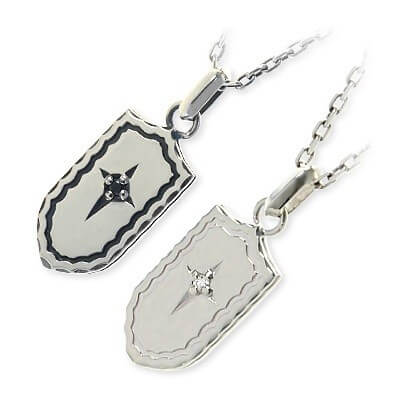 SAINTS シルバーペアネックレス