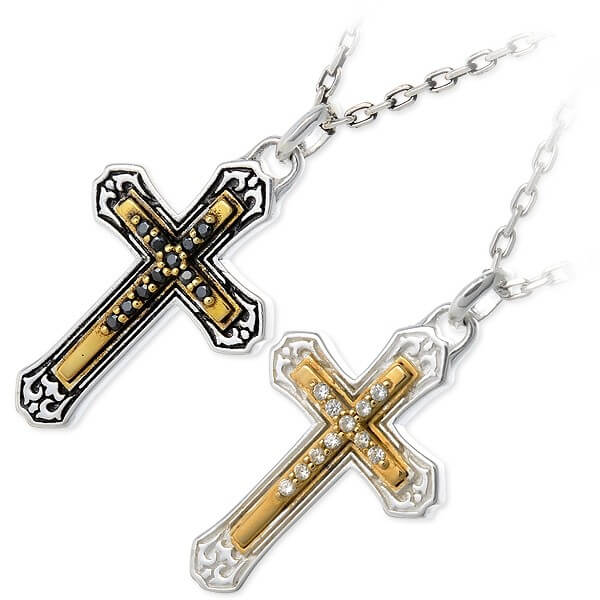 SAINTS シルバーペアネックレス