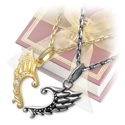 SAINTS シルバーペアネックレス