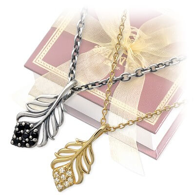 SAINTS シルバーペアネックレス