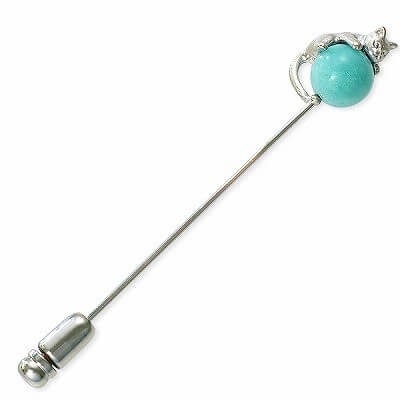 Blue Cat シルバーブローチ