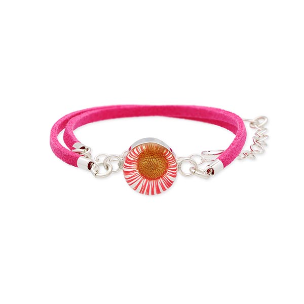 フラワーアクセサリー Candy Flower レザーブレスレット