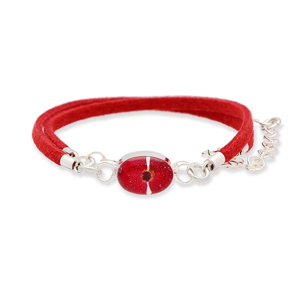 フラワーアクセサリー Candy Flower レザーブレスレット