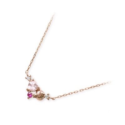 天使の卵 ピンクゴールドネックレス