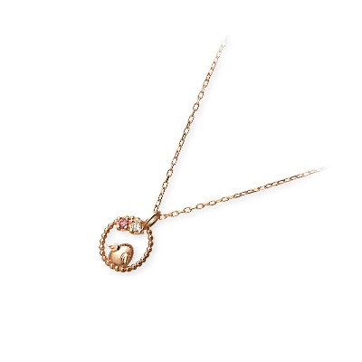 天使の卵 ピンクゴールドネックレス