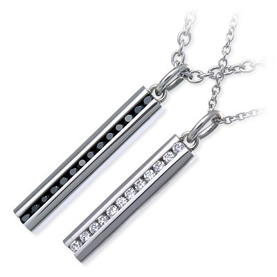 MU-RA ステンレスペアネックレス