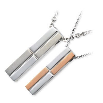 MU-RA ステンレスペアネックレス