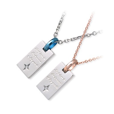 MU-RA ステンレスペアネックレス