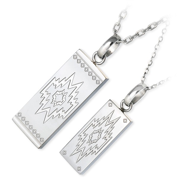 MU-RA ステンレスペアネックレス