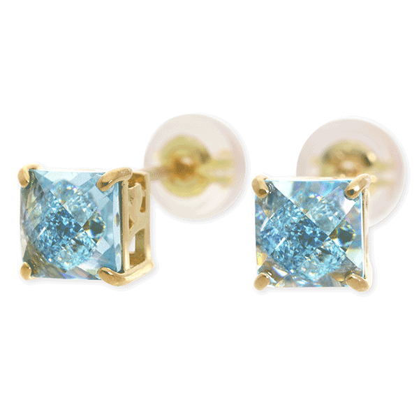 MOMAJ イエローゴールドピアス