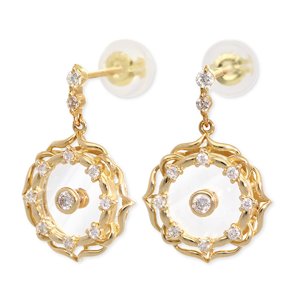 MOMAJ イエローゴールドピアス