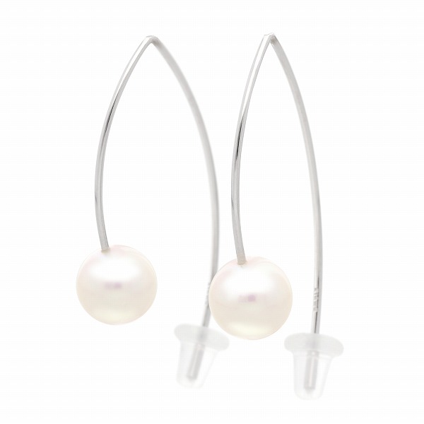 First Pearl for me パールホワイトゴールドピアス