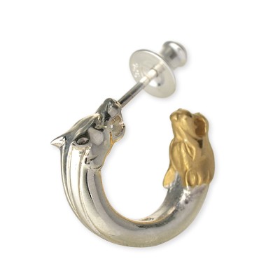 WOLFMAN B.R.S シルバーフープピアス(片耳用)