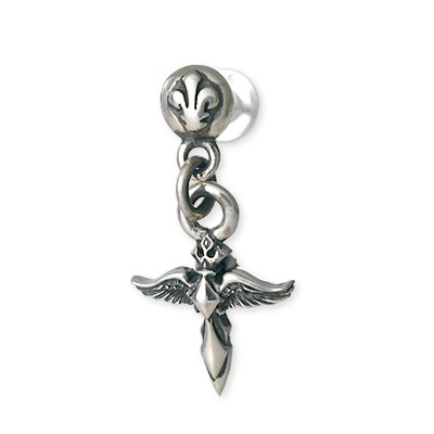 WOLFMAN B.R.S シルバースタッドピアス(片耳用)