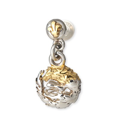 WOLFMAN B.R.S シルバースタッドピアス(片耳用)