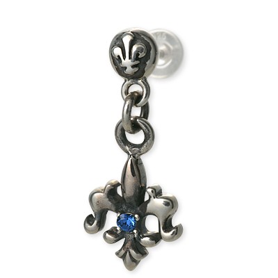 WOLFMAN B.R.S シルバースタッドピアス(片耳用)