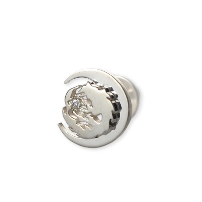 WOLFMAN B.R.S シルバースタッドピアス(片耳用)