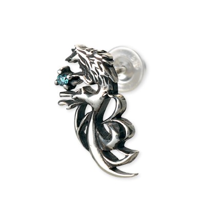 WOLFMAN B.R.S シルバースタッドピアス(片耳用)