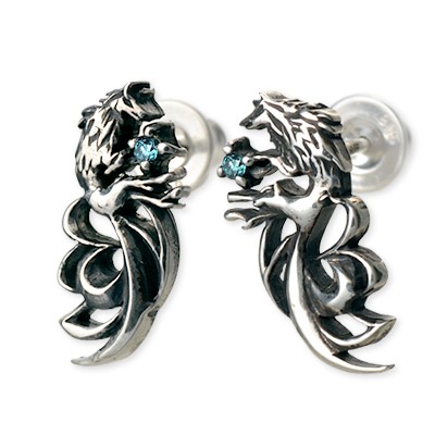 WOLFMAN B.R.S シルバースタッドピアス