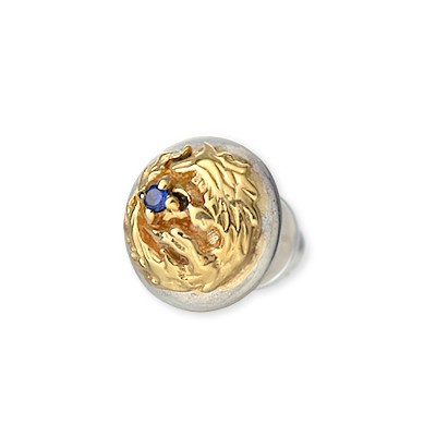 WOLFMAN B.R.S シルバースタッドピアス(片耳用)