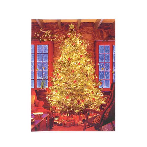 Hallmark メッセージカード　クリスマス(窓辺のツリー)