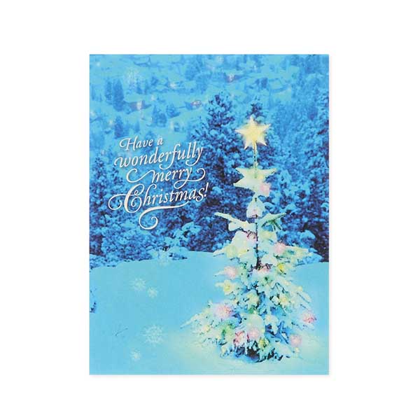 Hallmark メッセージカード　クリスマス(ホワイトツリー)