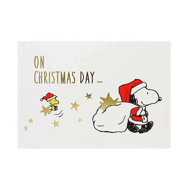 Hallmark メッセージカード　クリスマス(スヌーピー ツリーを飾って)